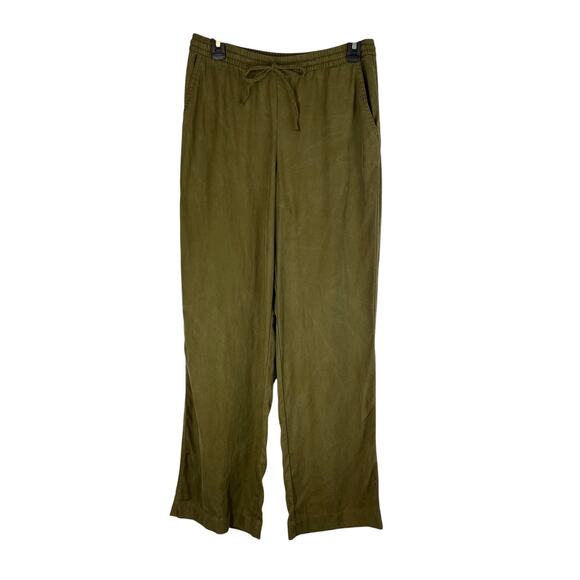 ZARA LINEN BLEND WIDE LEG PANTS - Picture 1 of 6